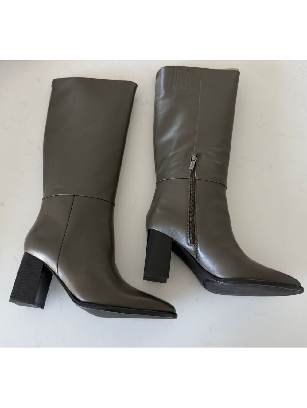Guess Perinna Medium Green Tall Leather Boots Women Size 11